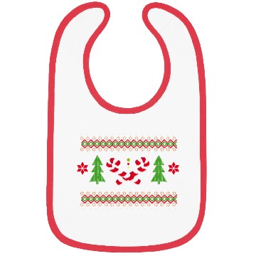 Discover Candy canes pattern for Christmas Bibs