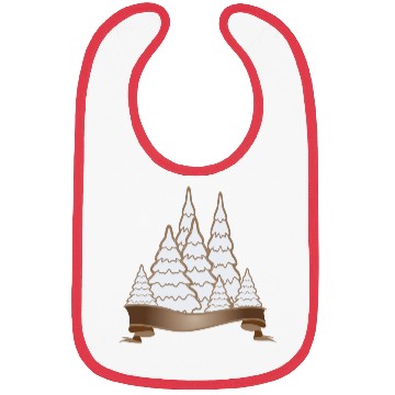 Discover beautiful gingerbread forest for Christmas Bibs