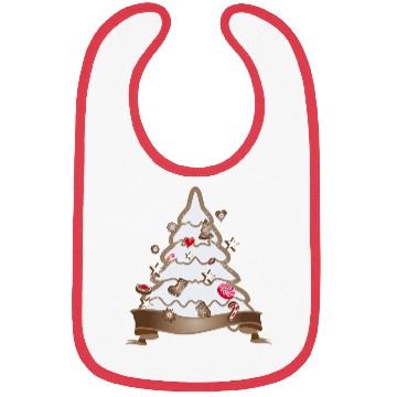 Discover beautiful gingerbread Christmas tree for Christmas Bibs