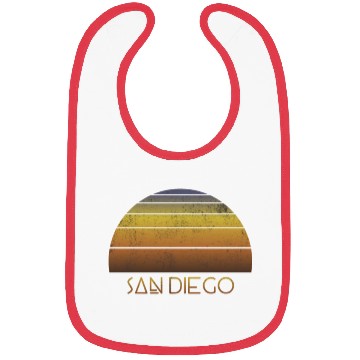 Discover Retro San Diego California Sunset Vacation Bibs