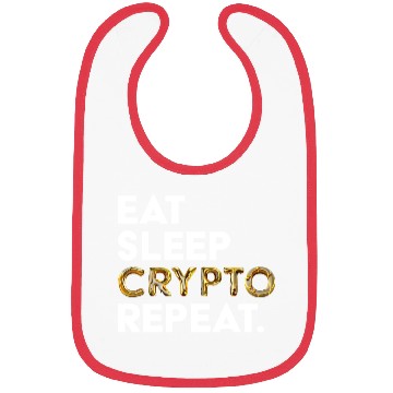 Discover Eat sleep crypto GOLD Bibs
