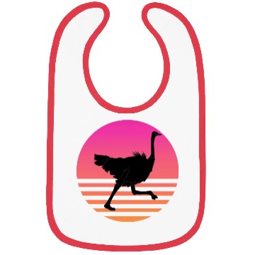 Discover Ostrich Running Retro Sunset Bibs
