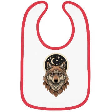 Discover Wolf Moon Stars Design Bibs