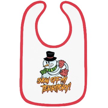 Discover Snow Off my Territory! Snowman Angry Snow Bibs