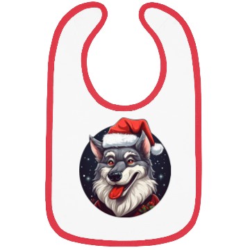 Discover Wolf Christmas Bibs