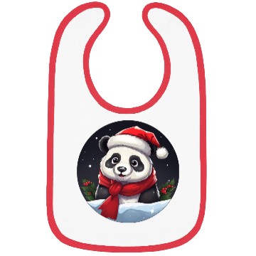 Discover Panda Christmas Bibs