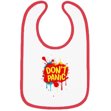 Discover Don't Panic! Funny Saying Quote Statement Bibs