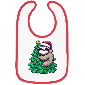 Discover Christmas Sloth - Relaxing on the Christmas Tree Bibs