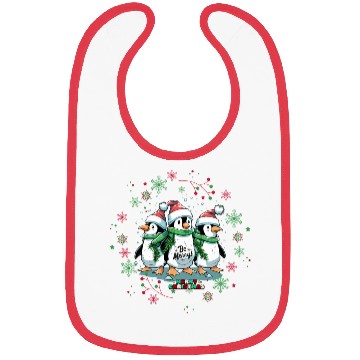 Discover Christmas penguins Bibs