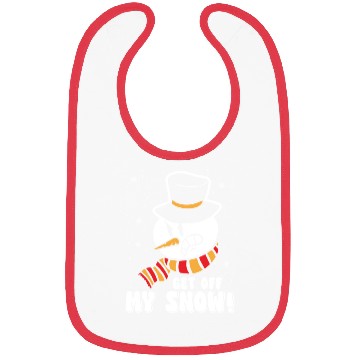 Discover Snowman Angry Get Off my Snow Winter Season Bibs
