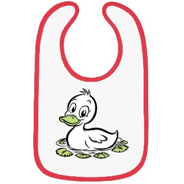 Discover Cute duck swimming in a swamp Bibs