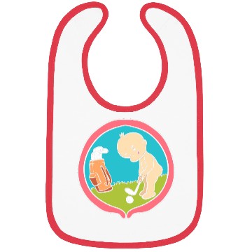 Discover Baby Playing Golf Golf Player Gift Bibs