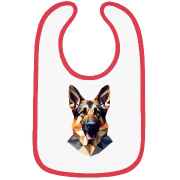 Discover German shepherd dog, German dog, polygon art Bibs