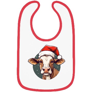 Discover Cow Christmas Bibs