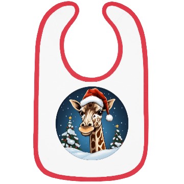 Discover Giraffe Christmas Bibs