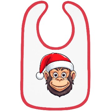 Discover Christmas monkey Bibs