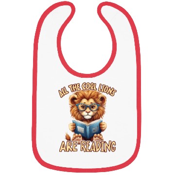 Discover All The Cool Lions Are Reading Lion Bibs