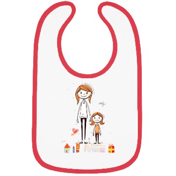 Discover I love my mom Bibs