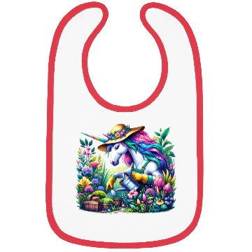 Discover Botanist Unicorn in a Magical Garden Bibs
