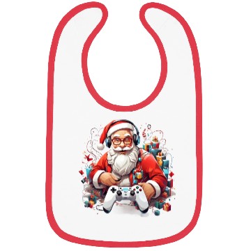 Discover Santa's Gaming Break Christmas Bibs