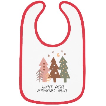 Discover Winter Kisses And Snowflake Wishes Bibs