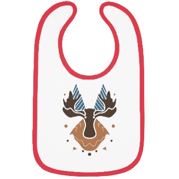 Discover Moose Mountains Design Boho Style Vector 3 Colors Bibs
