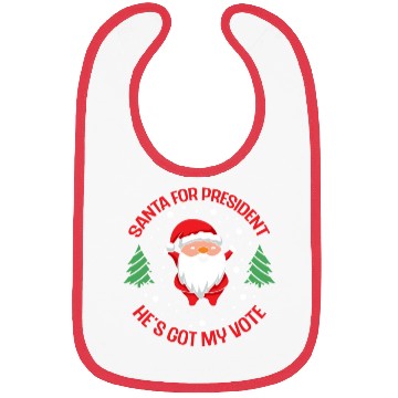 Discover Santa For President Christmas Tree Voting Voter Bibs