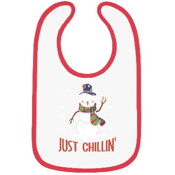 Discover Snowmen Just Chillin' Winter Time Snow Bibs