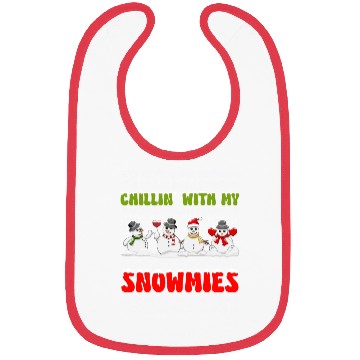 Discover Snowmen Chilling with my Snowmies Winter Bibs