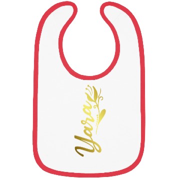 Discover Yara Name Faux Gold Tulip Flourish Bibs