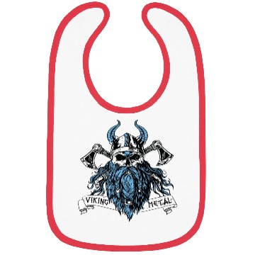 Discover Viking Metal Skull Beard Ax Music Bibs