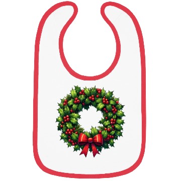 Discover Festive Foliage: Classic Christmas Wreath Bibs