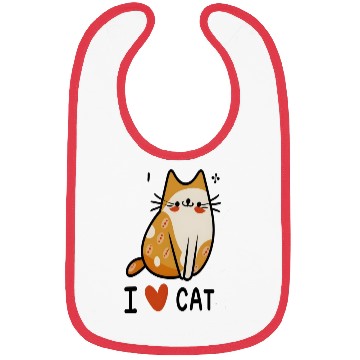 Discover I love cat Bibs