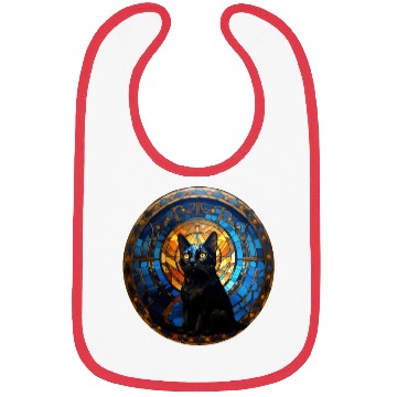 Discover Bombay cat in stained glass Bibs