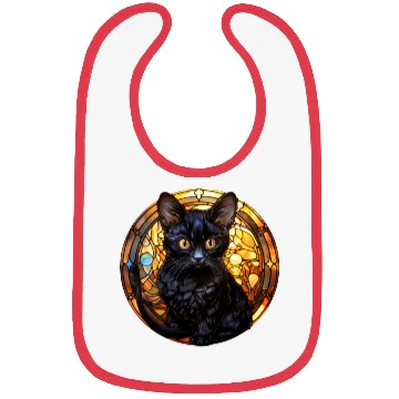 Discover Bombay kitten in stained glass Bibs