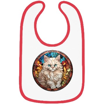 Discover Ragdoll kitten in stained glass Bibs