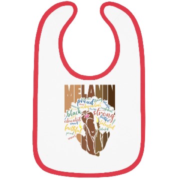 Discover Melanin Powerful Words Afro Black Bibs