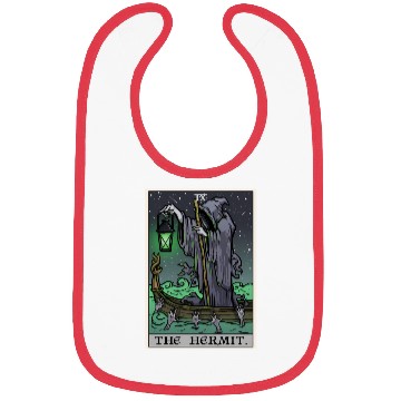 Discover The Hermit Tarot Card Gothic Halloween Grim Reaper Bibs