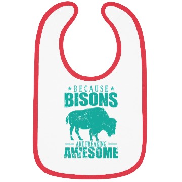 Discover Because Bisons are Freaking Awesome Animal Bibs