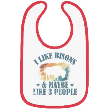 Discover I Like Bisons and Maybe Like 3 People Bibs