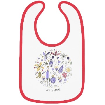 Discover White Natural Flower Bibs