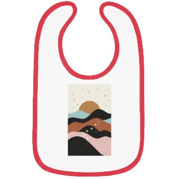 Discover Boho Mountains Moon and Stars Bibs