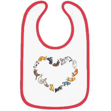 Discover Cat lover s heart Bibs