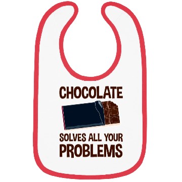 Discover Chocolate Solves All Your Problems Bibs