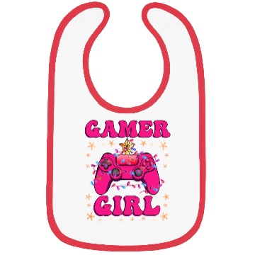Discover Gamer Girl Christmas Gamer Video Game X-Mas Bibs