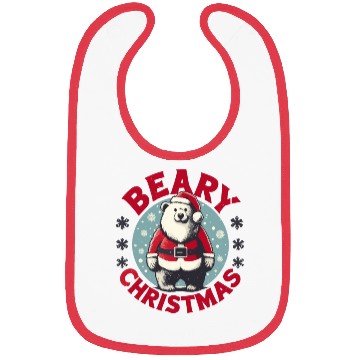 Discover Funny Beary Christmas Bibs