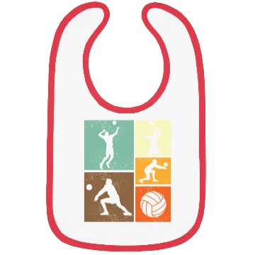 Discover Volleyball Retro Vintage Volleyball Player Bibs