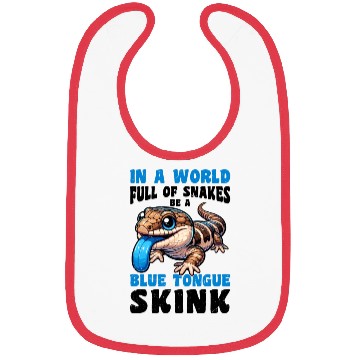 Discover Lizard Collector Reptile Lover Blue Tongue Skink Bibs
