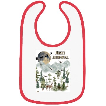 Discover Merry Christmas 2 white Bibs
