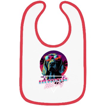 Discover Retro Wave Bloodhound Hot Dog Bibs